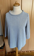 Opus-Shirt schwarz weiß Punkte kräftige Qualität 3/4 Arm Gr. 42