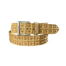 Krokodilleder gürtel beige - krokodilleder,