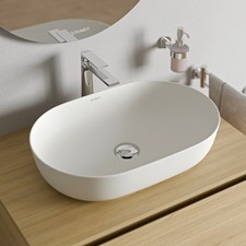 Duravit Lagoa Aufsatzwaschbecken - DuraCast Smooth Mineralguss - Weiß, matt