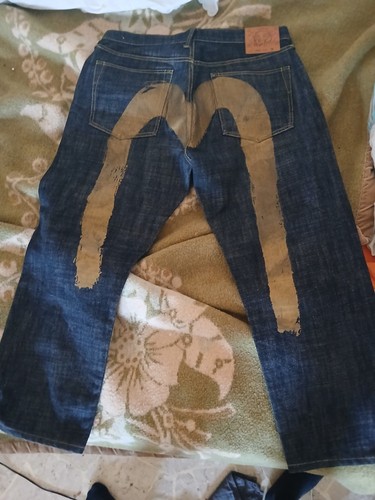 Vintage evisu jeans gold - gold, möwe