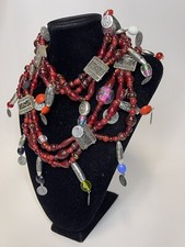 Antike Tibetische Collier Kette Glasperlen Murano Trade Beads Unikat 410 Gramm