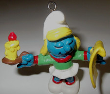 Schlumpf  Schlumpfine singend m. Kerze  Geburtstag  Schleich  1981