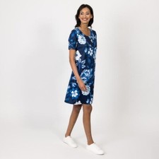 Kleid blau 42/44 Damen FASHION NEWS Wende-Kleid multicolor UVP:79,99€ C66