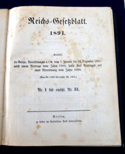 Reichsgesetzblatt 1891 - Nr. 1