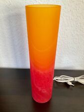 Honsel - Lampe - Tischlampe - Säulenlampe - Glas - rot/orange- 40 cm hoch