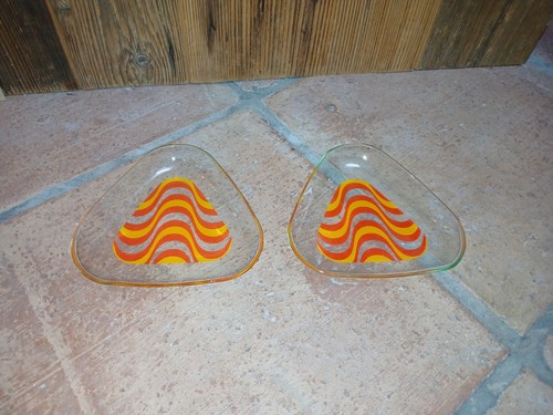 Vintage glas teller - glas, retro