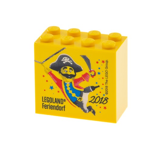Lego bau stein 2x4x3 gelb - stein,