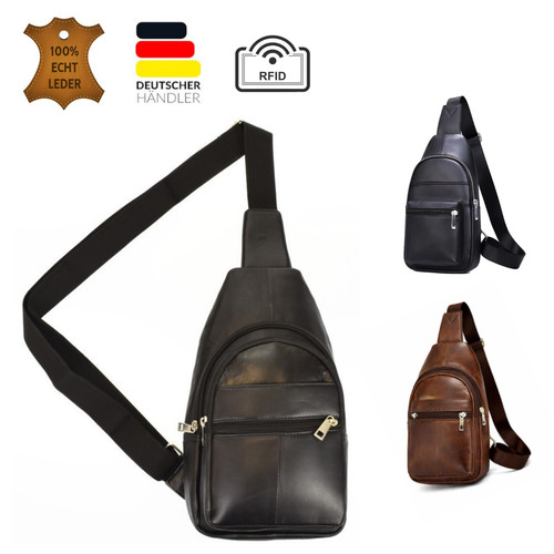 Brusttasche echt rindleder - echt,