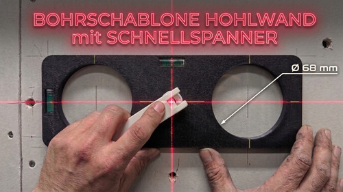 Bohrschablone hohlwand 68mm - bohrschablone,