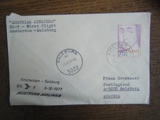 Österreich Austrian Airlines Erstflug Amsterdam - Salzburg 1977