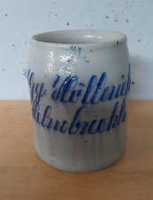 Bierkrug Masskrug Brauerei G. Höllerich Helmbrechts    1/2L    +1904
