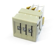 Vorwahlschalter 3-stellig 000-999 Spannungsteiler-Ausgang, Contraves UAP3010KR