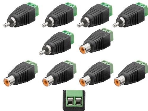 Cinch rca terminalblock - 10,
