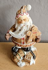 niedlicher 16 cm-Polyresin -Weihnachts-Lebkuchenmann, gebr.