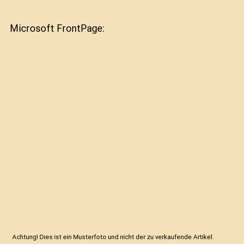 Microsoft frontpage - microsoft,