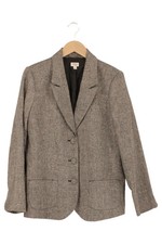 LINDEX Blazer Damen Grau Meliert Klassisch Business Wolle Gr. 46