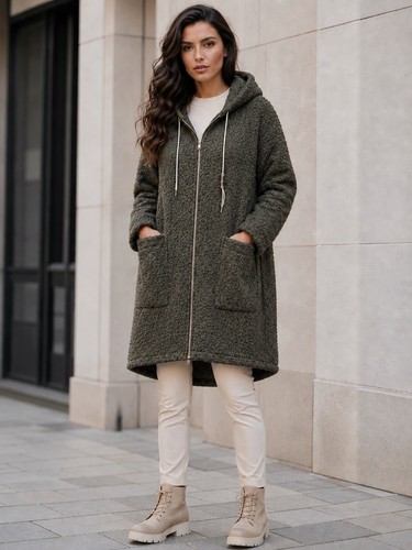 Damen teddy fleece - damen, mantel