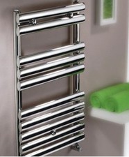 Elektrischer Handtuchhalter Heizkörper oval poliert Edelstahl 1200/500 mm 599 £!!