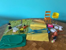 Barbie Zubehör Camping Luftmatratze Schlafsack Angel Baseball Rugby  70er