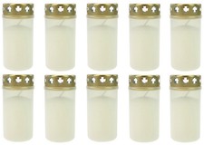 10x Grabkerzen weiss |