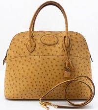 HERMES BOLIDE 35 HANDTASCHE OSTRICH STRAUß TASCHE SCHULTERTASCHE SHOULDER BAG