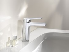 KEUCO Waschtisch-Armatur, 13,8cm, Design-Wasserhahn, Zugstangen-Ablauf, Elegance