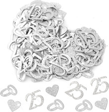 Silberhochzeit Deko Konfetti