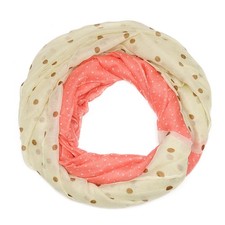 Loopschal Polka Dots Punkte Muster Rundschal Herbst leichtes Tuch Halstuch Schal