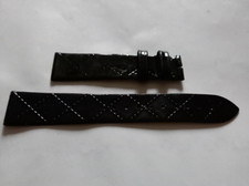 Chanel leder uhrband schwarz - leder,