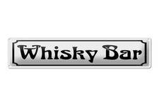 Blechschild 46x10cm Whisky Bar