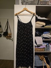 Langes Sommerklei Schwarz Gr. M Damen Maxikleid Strandkleid