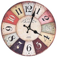 Vintage wanduhr holz ohne - wanduhr,