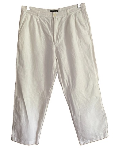 Leinenhose hose xxl weiß - leinenhose, 48