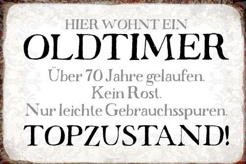 Holzschild 18x12 hier - , wohnt