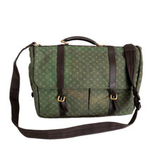 Louis Vuitton" Sac a Langer Diaper" Mini Lin Wickeltasche in braun/khaki