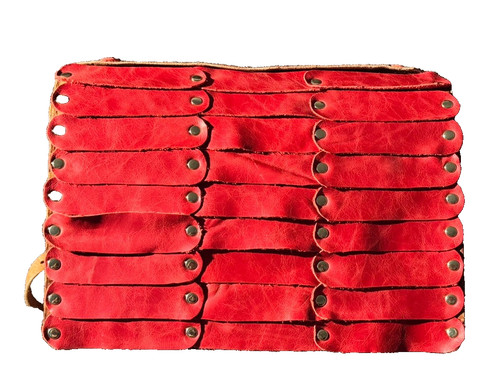 Vintage leder tornister - leder,