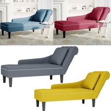 Chaiselongue mit Kissen und Rechter Armlehne Lounge Sofa Gepolsterte Recamiere