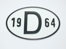 D-Schild 1964 Alu geprägt