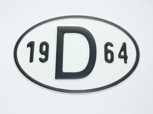 Schild 1964 alu geprägt - alu,