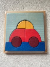 Grimms Legespiel Auto, GRIMM Holzspielzeug, Waldorf, Montessori, Glückskäfer