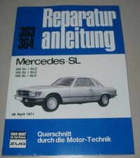Reparaturanleitung Mercedes R107 C107 107 280 / 350 / 450 SL und SLC Buch Neu!