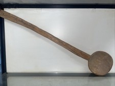 großer geschnitzter Holzlöffel/Schöpfkelle