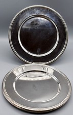 Konvolut 7x Platz- Teller Metall versilbert