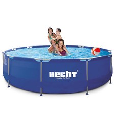 Frame Swimming Pool 300 x 76 cm Schwimm Bad Becken Garten Pool Stahlrohr Stabil