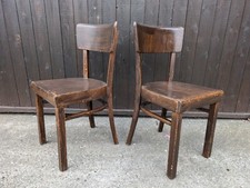 50er Vintage Esszimmer Stuhl Frankfurter Küchenstuhl Kneipenstuhl Holzstuhl 1/2