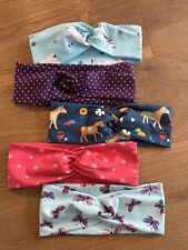 Knotenstirnband Mädchen Pferde Punkte Schmetterling Stirnband Jersey Haarband