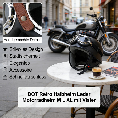 Retro motorradhelm quadhelm - retro,