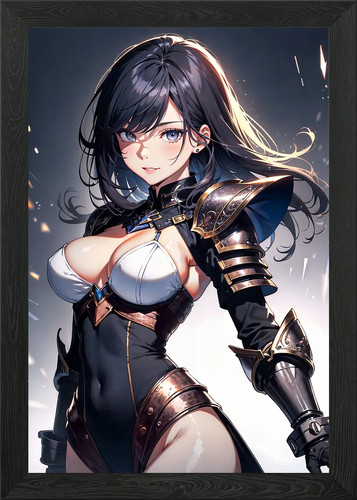 Anime girl gerahmtes - anime, wandbild