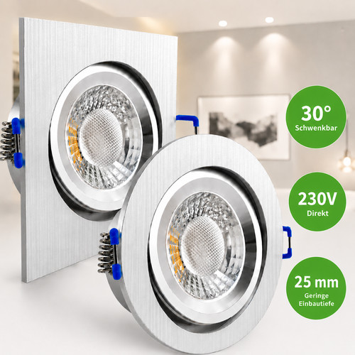 Led spots 230v dimmbar flach - dimmbar,