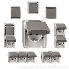 Merten Feuchtraum Programm Aquastar Aufputz FR AP IP44 lichtgrau - nach Wunsch